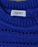 Vorschaubild 4 von Damen Pullover Blau Strickpullover Lochmuster Langarm Gr. 36