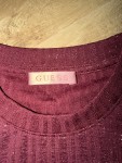 Vorschaubild 2 von Damen Pullover Langarm Elegant Rot Glitzer Raffung Gr. 38 M