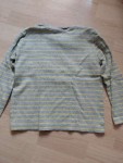 Vorschaubild 3 von Kinder Pullover Langarmshirt Grau Gestreift Gr. 104/110 Baumwolle
