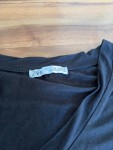 Vorschaubild 2 von Damen T-Shirt Basic V-Ausschnitt Schwarz Gr. S