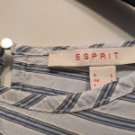 Vorschaubild 3 von Damen Bluse Gr. 40 L Blau Gestreift Rüschen Ärmellos Casual