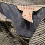 Vorschaubild 3 von Damen Hemdbluse Grau Gestreift Gr. 40 L Langarm Baumwolle Casual