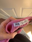 Vorschaubild 3 von Damen Pullover Cropped Kurzarm V-Ausschnitt Rippstrick Pink Gr. 36 S