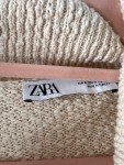 Vorschaubild 3 von Damen Strickjacke Kurzarm Cropped Beige Gr. 36 S Baumwolle