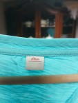 Vorschaubild 3 von Damen Bluse Türkis Gr. 38 M Kurzarm Knopfleiste Casual