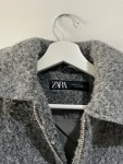 Vorschaubild 3 von Damen Strukturierte Jacke Strickjacke Grau Reißverschluss Gr. 34, XS