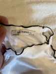 Vorschaubild 3 von Damen Top Gr. 36 Weiß Rippstrick Wellensaum Casual