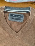 Vorschaubild 3 von Herren Pullover V-Ausschnitt Braun Gr. 50 L Cotton Merino