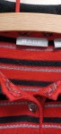 Vorschaubild 3 von Damen Pullover Gr. 44 XXL Rot Gestreift Kragen Knopfleiste Modal