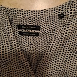 Vorschaubild 3 von Damen Bluse Gr. 40 L Weiß Gepunktet Langarm Casual Baumwolle