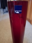 Vorschaubild 2 von Vase Zylinder Glas Rot 36 cm Hoch Modern Deko