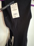 Vorschaubild 4 von Damen Body Schwarz Gr. 34 XS Cut-Out Strass Kette Rippstrick Party