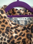 Vorschaubild 3 von Damen Hemdbluse Gr. 36 S Braun Animal-Print Viskose Langarm