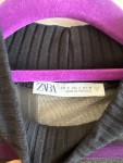 Vorschaubild 3 von Cocktailkleid Schwarz Gr. 36 S Langarm Rippstrick Transparent Party