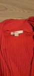 Vorschaubild 3 von Damen Strickjacke Rot Gr. 34 XS Rippstrick Asymmetrisch