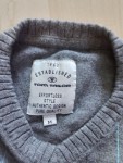 Vorschaubild 3 von Pullunder Damen Gr. 38 M Grau Gestreift V-Ausschnitt 100% Baumwolle