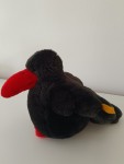 Vorschaubild 5 von Kuscheltier Rabe Plüsch Vogel schwarz rot 26cm