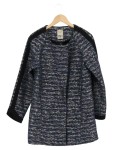 Vorschaubild 1 von Wollmantel Damen Blau Gr. 38 Elegant Meliert