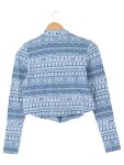 Vorschaubild 2 von Damen Sweatjacke Ethno Muster Blau Gr. 32;XS Casual