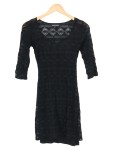 Vorschaubild 1 von Damen Spitzenkleid Gr. 34/XS Schwarz Elegant Feminin 3/4-Arm