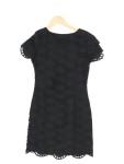Vorschaubild 2 von Etuikleid Damen 32/XXS Schwarz Elegant Modisch Lochmuster