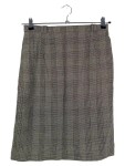 Vorschaubild 2 von Damen A-Linienrock Gr. 40 L Grau Kariert Wolle Business Midi