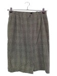 Vorschaubild 1 von Damen A-Linienrock Gr. 40 L Grau Kariert Wolle Business Midi
