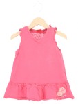 Vorschaubild 1 von Kinder Sommerkleid Gr. 74 Rosa Casual Rüschen Spitze Baumwolle