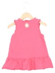 Vorschaubild 2 von Kinder Sommerkleid Gr. 74 Rosa Casual Rüschen Spitze Baumwolle