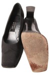 Vorschaubild 2 von Pumps Damen Gr. 37,5 Schwarz Textil Blockabsatz Elegant