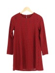Vorschaubild 1 von COMPANIA FANTASTICA Damen Freizeitkleid Rot Punkte Gr. 36/S Langarm
