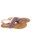 Vorschaubild 1 von Damen Sandaletten Gr. 38 Mehrfarbig Bohemian Casual Zehentrenner