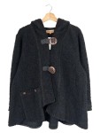 Vorschaubild 1 von Damen Winterjacke 36/S Schwarz Vintage Kapuze Wolle