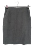 Vorschaubild 1 von Damen Bleistiftrock Gr. 34/XS Grau Business Midi Rock Wolle
