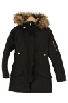 Vorschaubild 1 von Damen Parka Winterjacke XS 34 Schwarz Kapuze Fellbesatz