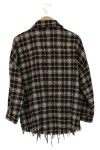 Vorschaubild 2 von Damen Leichte Jacke Kariert Schwarz Weiß XS 32 Casual Fransen