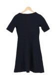 Vorschaubild 1 von Damen Freizeitkleid Gr. 34/XS Marineblau Minimalistisch Modern Wolle