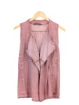 Vorschaubild 1 von Leichte Weste Kinder Rosa Gr. 176 Baumwolle Uni Casual Feminin Ärmellos