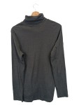 Vorschaubild 2 von Herren Langarmshirt Rollkragen Grau Gr. 44/XS Basic Casual