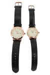 Vorschaubild 1 von Armbanduhren Set Damen Herren Rose Gold Schwarz Klassisch Elegant 42/36mm