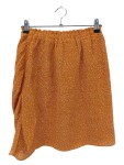 Vorschaubild 2 von Wickelrock Damen Gr. 34 Orange Seide Blumenmuster Elegant Bohemian