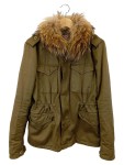 Vorschaubild 1 von Damen Bomberjacke Gr. 40/L Grün Military Vintage Fellbesatz