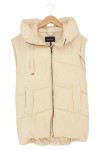 Vorschaubild 1 von Steppweste Damen Kapuze gesteppt beige Gr. 34 Polyester