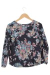 Vorschaubild 2 von Damen Pullover Baumwolle Floral Langarm Mehrfarbig Gr. 36 S
