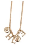 Vorschaubild 2 von CHLOé Damen Halskette Gold 70cm Logo Anhänger Luxuriös Elegant Edelstahl