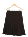 Vorschaubild 1 von Damen A-Linienrock Gr. 38 M Braun Wolle Midirock Klassisch Elegant