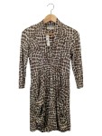 Vorschaubild 1 von Freizeitkleid Damen 34 XS Braun Animal-Print Vintage