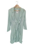 Vorschaubild 1 von Strickjacke Damen 34/XS Grün Casual Rüschen Cardigan