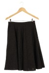 Vorschaubild 1 von Damen A-Linienrock Gr. 36/S Schwarz Lochmuster Midirock Elegant