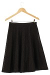 Vorschaubild 2 von Damen A-Linienrock Gr. 36/S Schwarz Lochmuster Midirock Elegant